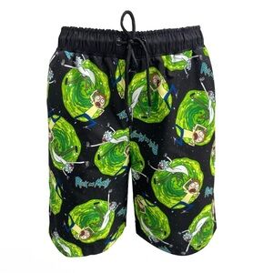 Rick & Morty | Men's Mesh Lined Swimming Trunks with Elastic Waistband size L